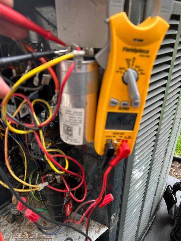 Completed comprehensive Care Plan tune-up service on dual HVAC systems located in attic and closet. Performed full system diagnostics on both air conditioning units and gas furnaces, including electrical testing of capacitors, contactors, and control circuits using precision multimeter. Inspected and evaluated electronic air cleaner and humidifier components. Verified proper system operation, measured electrical parameters, and confirmed all equipment functioning within manufacturer specifications. Customer providing their own 14x25x1 filters for the systems.