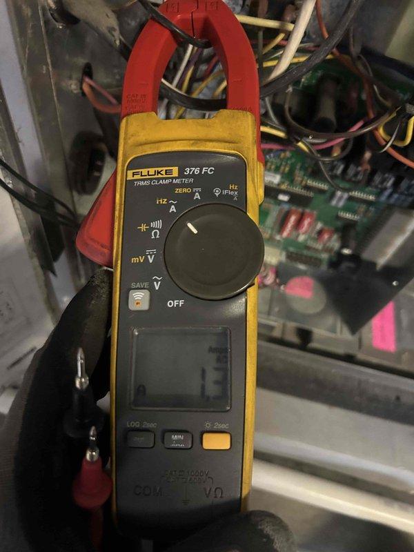 Completed comprehensive Gold Level preventive maintenance service on dual HVAC system. Performed electrical diagnostics using clamp meter to verify proper amperage draw and system operation on both units. Measured and recorded refrigerant pressures to ensure optimal system performance and proper charge levels. Inspected all electrical connections, control boards, and wiring for signs of wear or potential issues. Both systems operating within manufacturer specifications with no deficiencies noted at time of service.