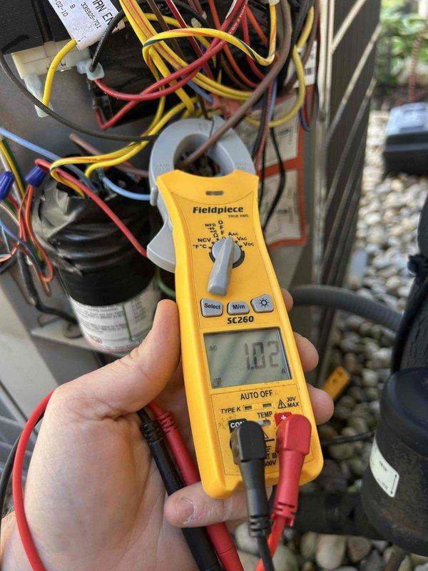 Performed comprehensive care plan tune-up on 11-year-old heat pump and air handler system located in attic. Responded to STAT message indicating reduced heating performance requiring immediate attention. Conducted thorough electrical diagnostics using digital multimeter to test voltage, amperage, and capacitance values across control board, capacitors, and motor circuits. Inspected all electrical connections, wire routing, and component functionality within both indoor and outdoor units. Verified proper operation of control board, contactors, and safety circuits. Tested system capacitors for proper microfarad ratings and voltage specifications. All electrical measurements recorded and found within manufacturer specifications. System performance restored to optimal operating parameters. Equipment operational at time of departure.