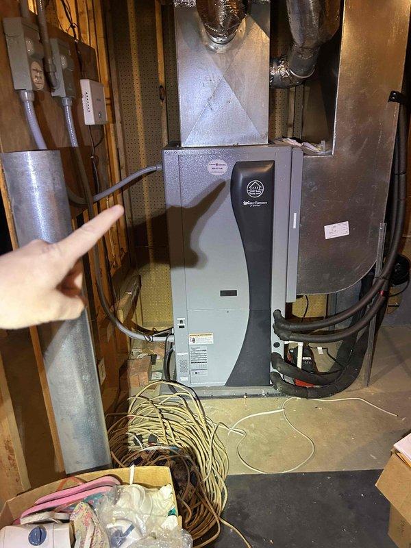 Completed comprehensive Care Plan maintenance on geothermal heating and cooling system, including GEO split unit and air handler. Performed standard tune-up procedures, inspected evaporator coil and heat exchanger components for proper operation, verified all mechanical connections and ductwork integrity, and documented equipment condition with photographic records. Customer supplied two 16x25x4 filters as specified for this maintenance visit.
