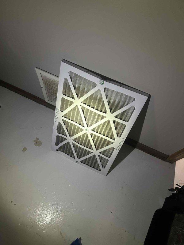 Completed annual Care Plan tune-up on residential HVAC system consisting of one gas furnace and one air conditioning unit located in basement. Accessed property using lockbox, inspected and replaced customer-provided 16x25x1 air filter showing significant dust accumulation and discoloration. Performed electrical measurements on system components using clamp meter to verify proper amperage draw and system performance. All equipment operating within normal parameters upon completion of maintenance service.