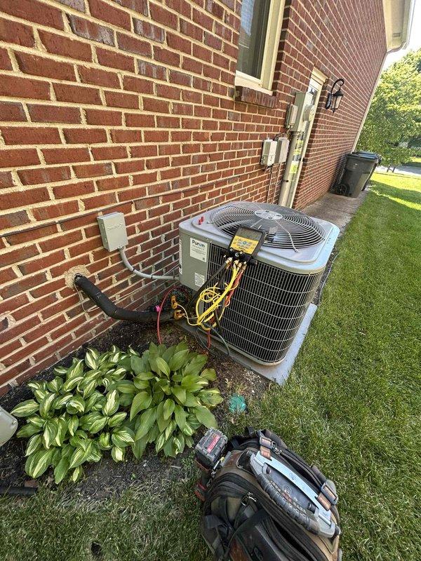 Completed comprehensive annual maintenance tune-up on single-system residential HVAC unit as part of first-year complimentary care plan coverage. Performed standard inspection and service procedures on outdoor AC condenser unit and indoor gas furnace air handler located in crawlspace, verified refrigerant line connections, checked electrical disconnect, and confirmed all system components operating within manufacturer specifications.