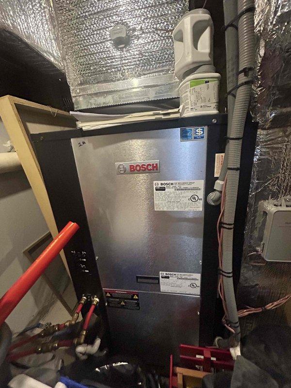 Completed comprehensive care plan tune-up service on three HVAC systems including two heat pump/air handler units and one mini-split system. Performed preventive maintenance on the Bosch unit located in the attic space and the air handler unit positioned in the basement, inspecting refrigerant lines, electrical connections, ductwork, and all mechanical components. Serviced the mini-split system located in the separate storage building, verifying proper operation of all units and ensuring optimal performance for continued reliable heating and cooling.
