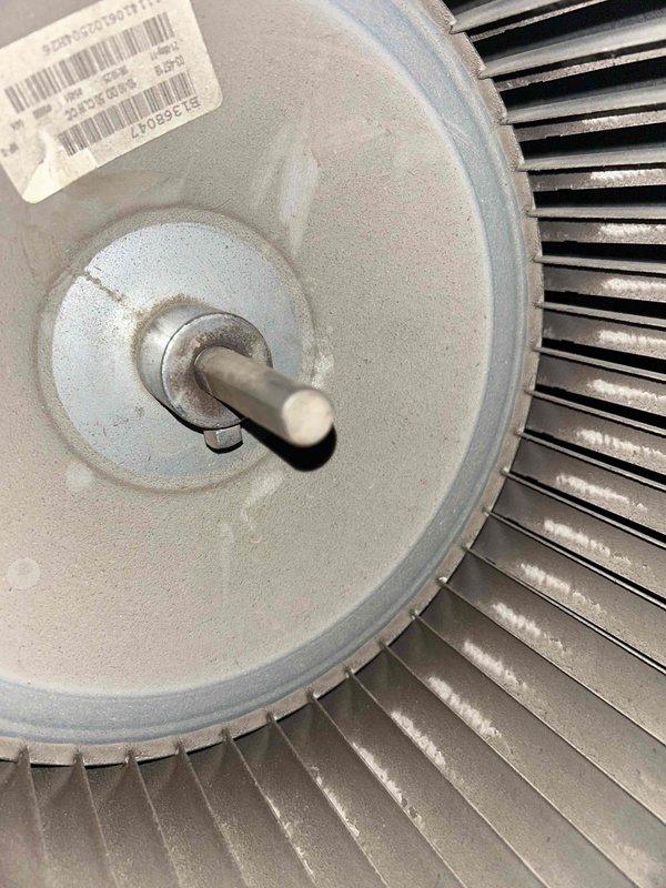 Responded to no cooling complaint on commercial RTU unit. Upon arrival, performed diagnostic inspection of rooftop unit and identified failed condenser fan motor. Motor shaft showed no rotation and unit was unable to reject heat, resulting in loss of cooling capacity. Removed defective motor assembly from condenser section and installed replacement motor with matching specifications. Verified proper shaft rotation, checked electrical connections, and tested unit operation through complete cooling cycle. System restored to normal operation with adequate airflow across condenser coil and proper refrigerant temperatures achieved.