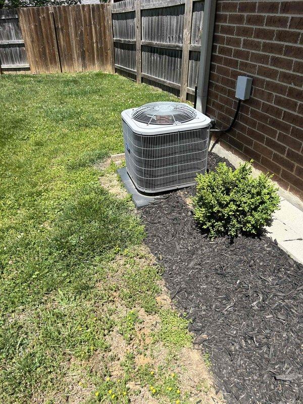 Completed Gold Level prepaid maintenance on single-system residential HVAC unit with air handler located in attic requiring 10-foot ladder access through restricted opening. Performed comprehensive inspection and maintenance of outdoor condenser unit and indoor air handling components per maintenance agreement specifications, with customer-supplied filters installed during service.