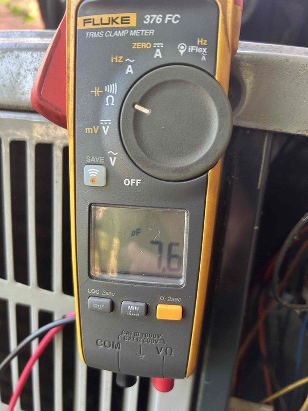 Completed comprehensive Care Plan tune-up on dual HVAC system consisting of two air conditioning units and two gas furnaces located in attic and basement. Performed electrical diagnostics using clamp meter to verify proper amperage draw on outdoor condensing units, inspected capacitors, and documented system performance with detailed photos to ensure all equipment covered under the complimentary one-year Care Plan is operating within manufacturer specifications.