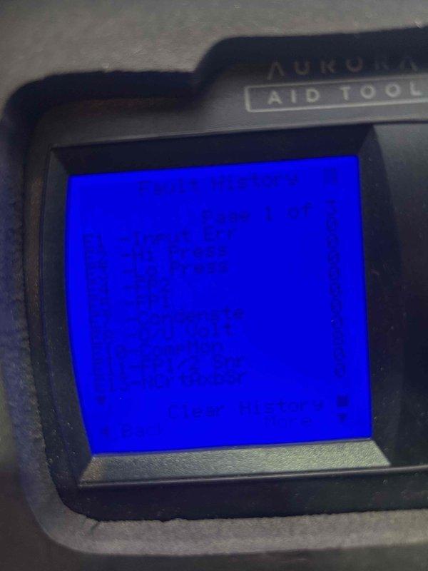 Responded to no cooling complaint on return visit. Coordinated with technical support and used Aurora AID diagnostic tool to troubleshoot system performance issues. Performed pressure testing with manifold gauges to verify refrigerant charge and system operation, identifying root cause of cooling failure following previous service visit.