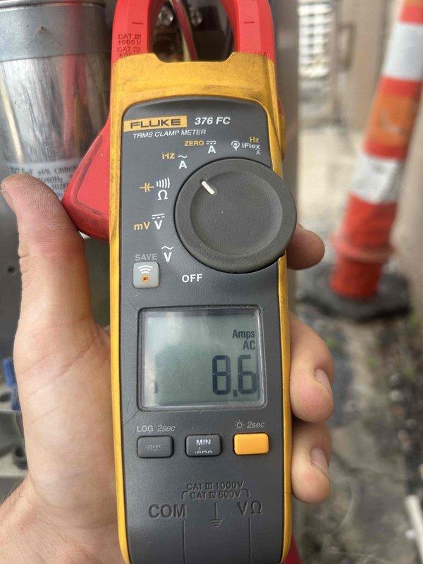 Performed comprehensive one-time inspection of two split system HVAC units in preparation for tenant transition. Conducted detailed assessment of each unit, documenting all components, conditions, and operational parameters with photographs for new occupant records. Recorded electrical measurements using clamp meter, capturing amperage readings of 86 amps AC and 2.0 amps AC on respective units to verify proper system operation. Documented filter sizes as 20x25x1 and 16x25x1 for future maintenance reference. Provided thorough technical notes on both systems to facilitate seamless handover documentation.