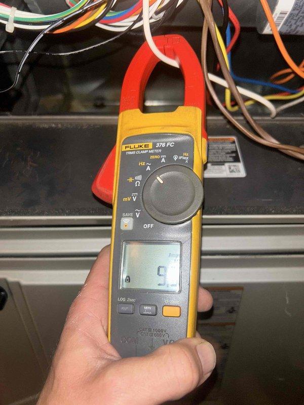 Completed annual care plan maintenance on air conditioning and gas furnace system located in basement. Performed comprehensive tune-up including electrical diagnostics using clamp meter to verify proper amperage draw and system performance, inspected dual capacitor assembly and associated wiring connections, and installed customer-provided 20x25x1 air filters. All components tested within normal operating parameters.