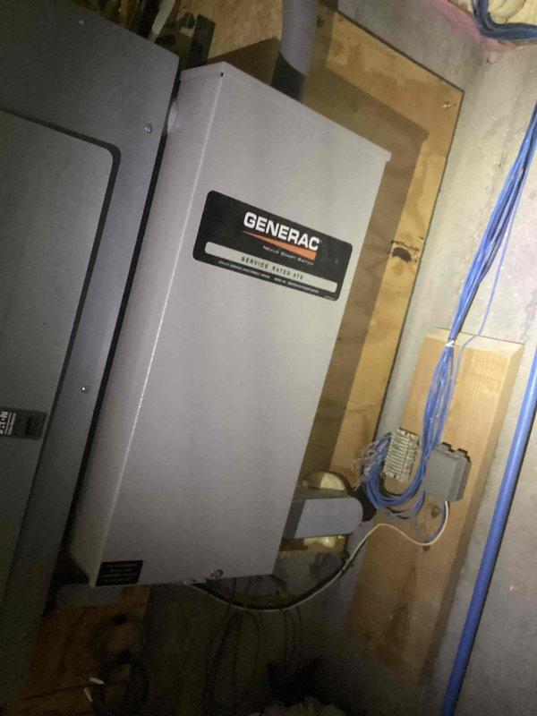 Performed comprehensive maintenance service on Generac Titanium air-cooled standby generator (Model G0058750, S/N 6173935). Conducted thorough inspection of physical installation location and overall unit condition, verifying proper placement on concrete pad and secure mounting of transfer switch equipment. Completed full fuel system inspection including gas line connections and shutoff valves. Performed battery load test and verified charging system operation. Executed complete electrical connection testing on both high voltage and low voltage circuits, confirming proper torque specifications and connection integrity at transfer switch and generator terminals.

Inspected generator enclosure interior and exterior for damage, proper ventilation, and debris accumulation. Replaced spark plugs, air filter, and oil filter as part of scheduled maintenance interval. Performed valve clearance inspection and adjustment to manufacturer specifications to ensure optimal engine performance. Conduct