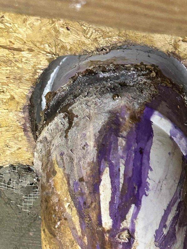 # Toilet Leak Repair and Cast Iron Waste Line Replacement

Responded to a chronic toilet leak in a 40-year-old residential property. Upon inspection, accessed the subfloor cavity beneath the affected bathroom to evaluate the plumbing waste system. Investigation revealed severely deteriorated cast iron waste piping serving the toilet fixture. The cast iron pipe exhibited extensive corrosion, material degradation, and structural compromise throughout multiple layers, with visible crumbling at connection points and significant buildup of corrosion byproducts.

Removed the failed section of cast iron waste line and replaced it with new white PVC drain pipe, utilizing black rubber couplings to ensure proper sealing at all connection joints. Installed appropriate fittings to maintain proper drainage slope and system integrity. Verified all connections were secure and leak-free. The replacement addressed the root cause of the ongoing leak issue, which had been caused by the deteriorated condi