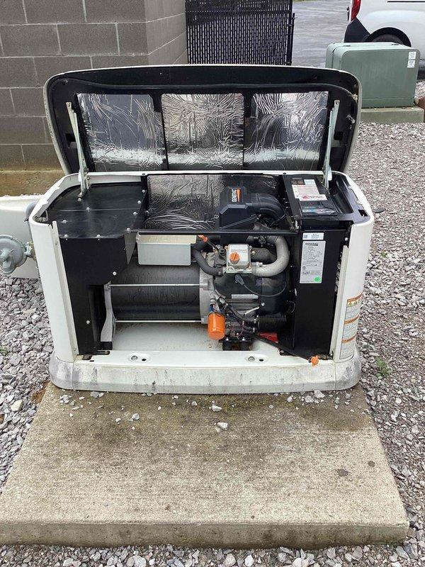 Completed comprehensive preventive maintenance service on 22KW air-cooled commercial standby generator. Performed thorough inspection of physical installation and enclosure condition, conducted complete fuel system evaluation, executed battery electrical testing, and verified all high and low voltage electrical connections. Replaced spark plugs, air filter, and oil filter as part of scheduled maintenance protocol. Adjusted engine valves to manufacturer specifications and successfully verified system operation through manual and automatic transfer switch testing under load conditions, confirming full functionality of the emergency power system.