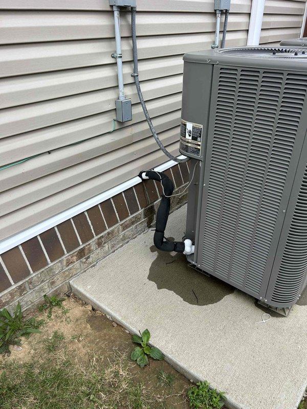Replaced 14x14 return air grill and performed maintenance tune-up on dual-zone HVAC system consisting of two heat pumps and two air handlers located in attic and basement. Inspected outdoor condenser units, refrigerant lines, electrical connections, and condensate drainage systems to ensure proper operation of both zones.