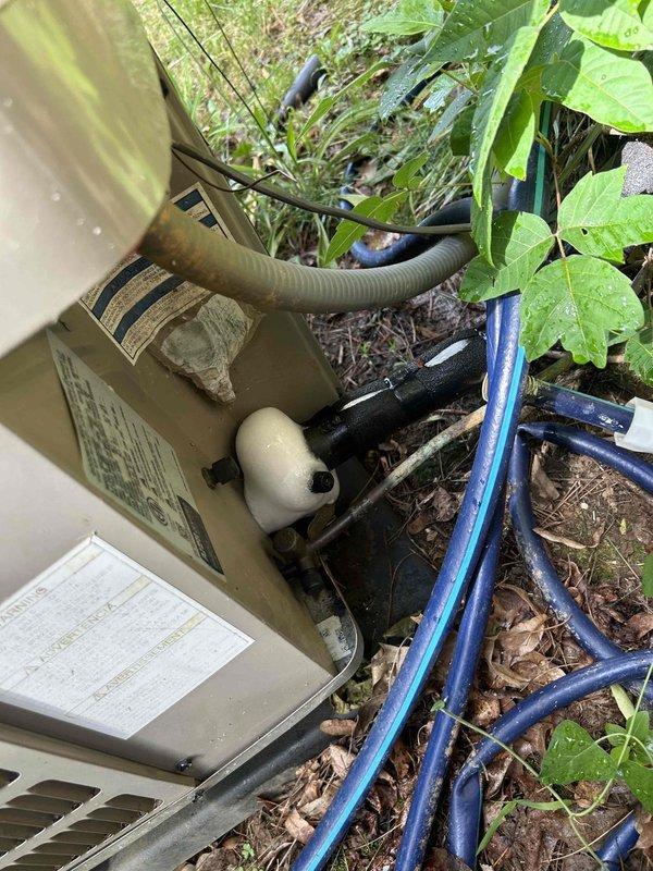 Responded to callback for system blowing warm air following recent heat kit replacement. Upon arrival, inspected outdoor condensing unit and indoor air handler to diagnose issue. Verified heat kit installation from previous visit and tested system operation. Determined original replacement heat kit was defective and required secondary replacement. Removed faulty heat kit from air handler compartment and installed new unit. Verified all electrical connections, tested system functionality, and confirmed proper heating operation before departure.
