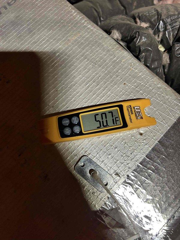 Completed care plan tune-up on heat pump and air handler system located in attic. Performed comprehensive maintenance inspection and testing of all system components. Measured supply air temperature at 50°F and verified electrical amperage draw at 82.3A, confirming proper system operation. System utilizes 20" x 20" x 1" filter size. All equipment operating within normal parameters at time of service completion.