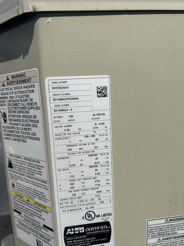 Completed comprehensive preventive maintenance tune-up on commercial HVAC system consisting of three rooftop package units and two roof-mounted split systems. Performed full system inspections, replaced multiple air filters (4-20x20x2, 2-16x25x2, 6-20x25x2, 2-13x21.5x1), and changed A50 and BX46 belts per annual maintenance schedule. Verified electrical parameters using clamp meter on all units, including amperage readings and voltage specifications on R-410A refrigerant systems, confirming all equipment operating within manufacturer specifications.