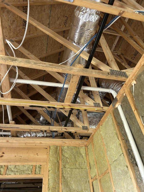 Installed new gas piping system from two furnaces and tankless water heater to exterior of home. Routed gas lines through attic space and wall cavities, utilizing proper support and protection methods per code requirements. Connected all appliances to new gas distribution system with appropriate fittings and pressure testing to ensure safe operation and compliance with local gas code standards.