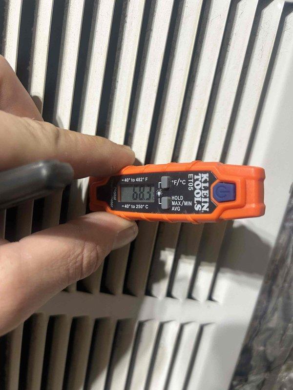 Completed comprehensive Care Plan tune-up on HVAC system located in basement. Performed temperature differential measurements using infrared thermometer, recording supply air temperature of 80.3°F, and conducted system pressure diagnostics with readings indicating approximately 60-70 PSI on refrigerant lines. All routine maintenance procedures completed per club membership package specifications, with customer-supplied filters utilized during service.