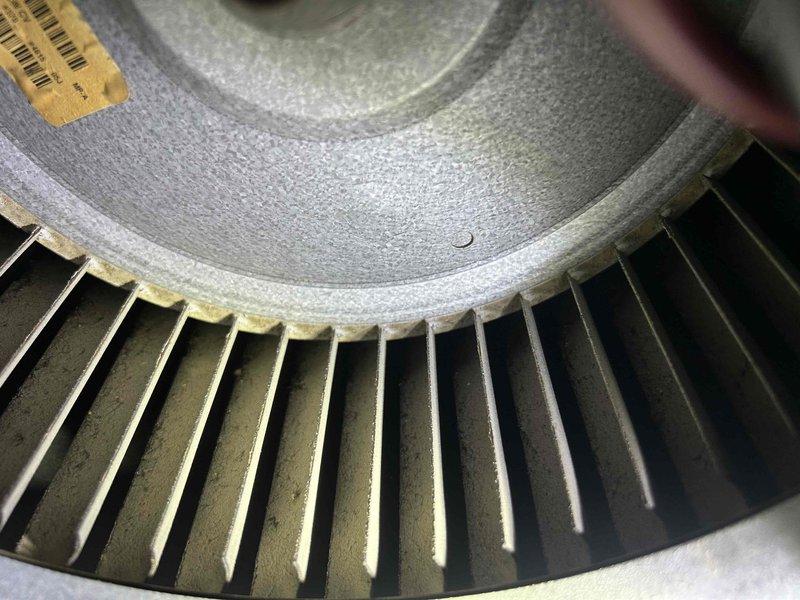 Completed preventive maintenance tune-up on two HVAC systems as part of Care Plan service. Both heat pump air handler units were accessed in their respective closet locations and thoroughly inspected. Performed standard maintenance procedures including cleaning of blower wheel assemblies, which showed moderate dust and debris accumulation on fan blades. Verified proper operation of both Trane air handler units, inspected refrigerant line connections, checked condensate drainage systems, and confirmed all manufacturer labels and safety warnings were intact. Customer to provide their own filters for both units.