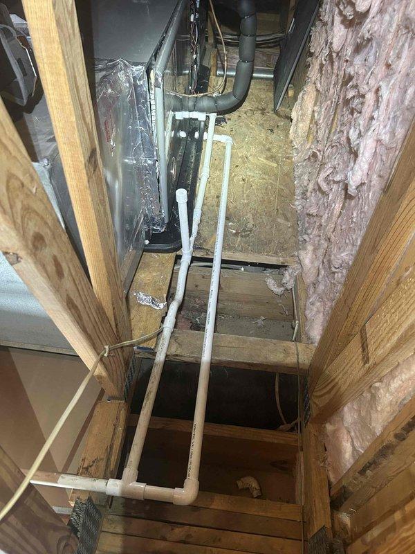 Completed routine maintenance tune-up on heat pump and air handler system located in attic space. Performed comprehensive inspection of unit components, including drain pan, condensate drainage system, and electrical connections, all of which were found to be operating within normal parameters. Customer was advised that an Aprilaire 20x20x4 filter would be available for purchase if needed for future service.