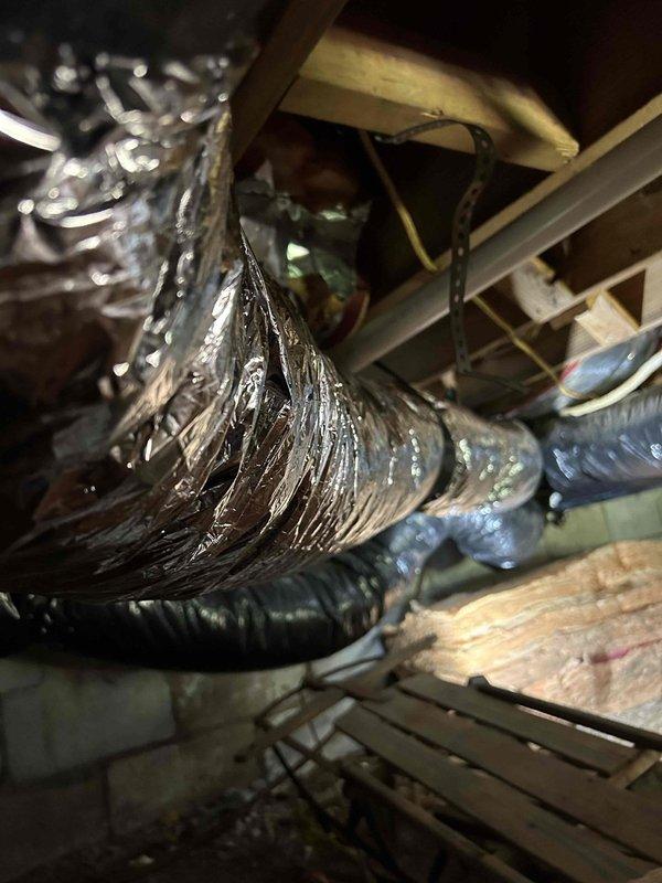 Completed full residential HVAC system replacement including Bryant 80,000 BTU 92.1% efficiency gas furnace, Bryant 3.5 ton 15.2 SEER2 air conditioning unit, and matching 3.5 ton evaporator coil. Installed new 3/8" x 7/8" refrigerant line set with insulation and filter drier, digital thermostat, PVC venting system, electrical whip kit with disconnect box, electrical and gas shut-off switches, flexible gas line connector, and flame roll-out protection. Added Aprilaire 4" media cabinet filter system with transition to evaporator coil and ductwork connections. Installed SS2 coil drain safety water sensor for overflow protection. Utilized existing concrete pad for outdoor condenser unit placement. Removed and disposed of all existing equipment, obtained necessary permits, and completed full system testing and operation verification to ensure proper functionality and code compliance.