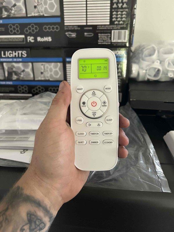 Returned to complete previous day's ductless mini-split installation after receiving the remote controller that was missing from the original equipment shipment. Programmed and tested the wireless remote control unit, verifying all functions including temperature settings, fan speeds, operating modes, swing control, and timer features. Confirmed proper communication between remote and indoor wall-mounted evaporator unit, with system responding correctly to all commands and displaying accurate temperature readings.