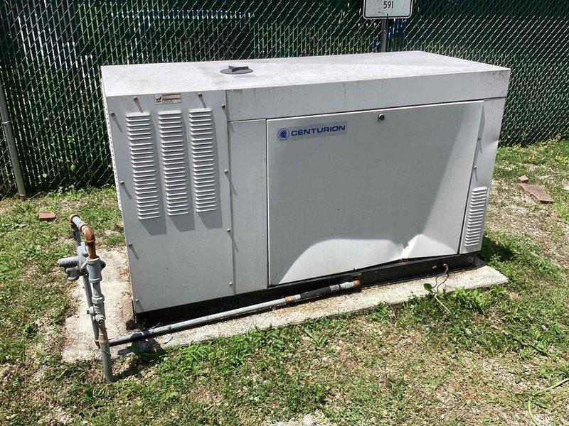 Performed comprehensive maintenance inspection on Generac Centurion 45KW liquid-cooled standby generator. Conducted thorough examination of transfer switch operation and associated fuses following reported issues during previous power outage. Verified proper functionality of automatic transfer switch through controlled transfer test with customer approval. Inspected all electrical connections at main service panel, meter base, and generator disconnect. Examined fuel supply lines, cooling system components, and control panel operations. Confirmed generator unit mechanical condition, verified proper mounting on concrete pad, and checked all external conduit connections for security and weatherproofing. All systems tested and operating within manufacturer specifications.
