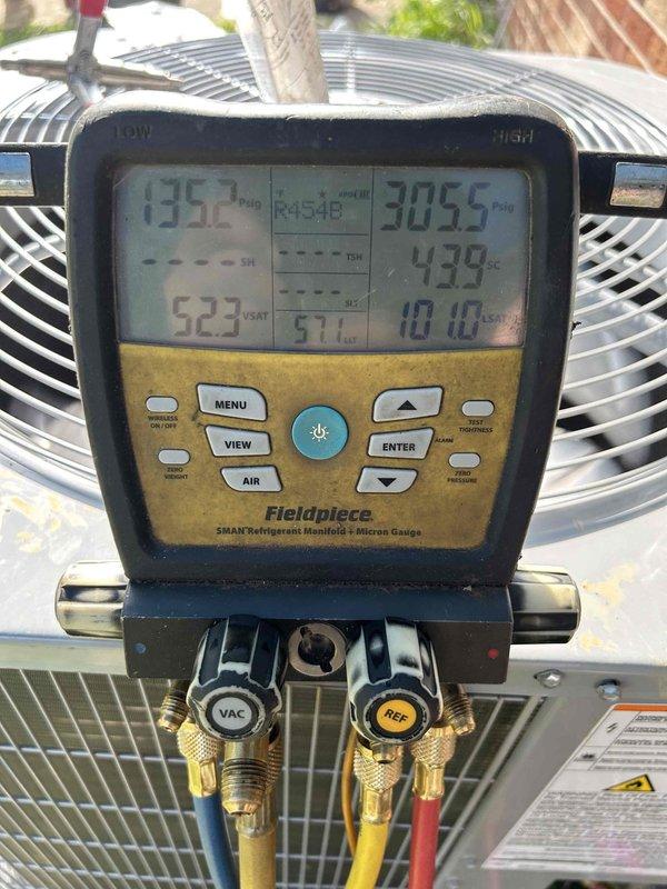 Completed full residential HVAC system installation including Bryant 70K BTU 80% efficiency gas furnace (model 800SB36070M17), Bryant 2-ton 15 SEER2 air conditioning unit (model GA5SAN52400W), and Bryant evaporator coil (model CVAMA2417XMA). Removed and properly disposed of existing equipment per code requirements.

Installed outdoor condensing unit on new pad with electrical disconnect box, whip kit, and conduit. Ran refrigerant lines with proper insulation and installed filter drier. Connected evaporator coil to existing ductwork with transition fittings and installed SS2 coil drain safety water sensor. Installed furnace with connections to existing flue piping, flexible gas line connector, electrical shut-off switch, and gas shut-off switch. Added flame roll-out protection and standard-sized air filter rack. Integrated system with existing thermostat.

Pulled all applicable permits and ensured code compliance throughout installation. Charged system with refrigerant to manufacturer s
