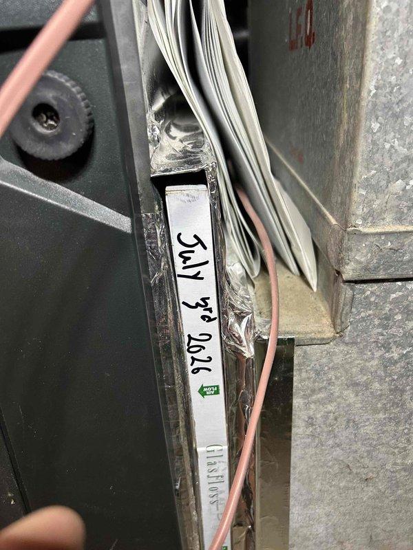 Responded to no cooling complaint on aging air conditioning system with indoor unit located in crawlspace. Upon inspection, found system operating but unable to maintain proper temperature differential, reading 2-5 degrees off setpoint consistently. Accessed crawlspace unit via ladder and performed comprehensive diagnostic evaluation of both indoor and outdoor components. Inspected electrical connections, refrigerant pressures, airflow delivery, and overall system performance. Evaluated air handler components including blower motor operation and evaporator coil condition. Checked condensate drainage and ductwork for restrictions. Examined return air filter housing and found no filter present, contributing to reduced airflow and diminished cooling capacity. Inspected outdoor condensing unit for proper operation, including compressor function, condenser fan motor performance, and heat rejection efficiency. Assessed refrigerant charge and system pressures to determine if low refrigerant o