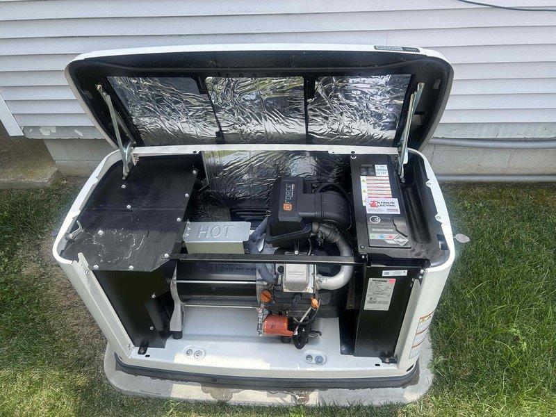 Completed scheduled three-year preventative maintenance on Generac natural gas standby generator, serial number 3012532471, with automatic transfer switch serial number 3012934297. Performed comprehensive inspection of all mechanical and electrical components, verified proper operation of control panel and ATS functionality, checked all wire connections and safety systems, and documented equipment condition through photographic records.