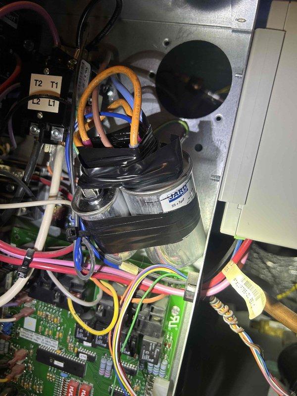 Responded to a second opinion request for two 12-year-old geothermal systems experiencing inadequate cooling performance. Both units showed airflow at registers but were failing to maintain desired temperatures. Performed diagnostic evaluation of both WaterFurnace geothermal heat pump systems located in basement. Inspected internal components including compressor, control boards, and electrical connections on primary unit. Measured supply air temperature at floor register, which registered approximately 50°F, indicating marginal cooling output. Evaluated refrigerant loop connections, circulator pump operation, and ground loop water flow on both systems. Examined control board functionality, wiring integrity, and safety circuits. Systems showed signs of age-related performance degradation common in geothermal units over a decade old. Provided findings and recommendations for restoring proper cooling capacity to both geothermal systems.