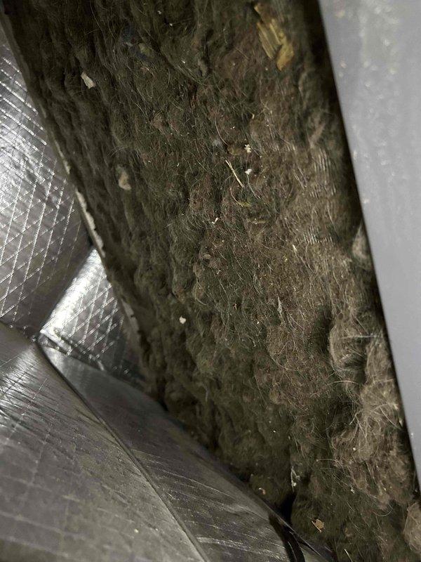 Responded to callback on recently installed system with warm air complaint and non-operational outdoor unit. Upon inspection, discovered excessive dust and debris accumulation on evaporator coil and drain pan, indicating inadequate post-installation cleanup. Thoroughly cleaned evaporator coil, removed debris from drain pan, and verified proper airflow and drainage. System tested and confirmed cooling operation restored with outdoor unit running properly and indoor temperature pulling down to setpoint.