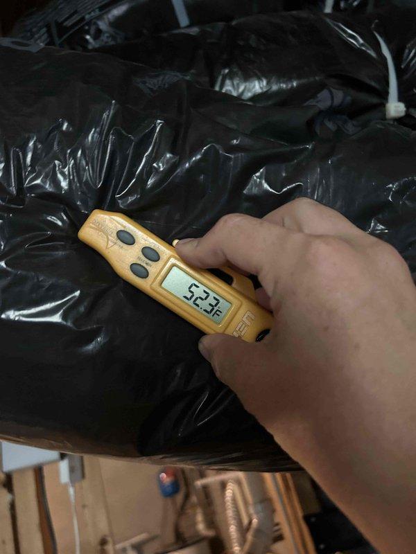 Responded to service call back to verify previous diagnosis of faulty thermostatic expansion valve (TXV). Performed comprehensive system recheck including temperature measurements at evaporator coil and supply air registers. Measured supply air temperature at 52.3°F and return air temperature at 66°F, confirming inadequate temperature split indicative of refrigerant metering issues. Visual inspection and operational testing confirmed TXV malfunction as originally diagnosed. Verified system refrigerant can be recovered and reused for upcoming TXV replacement repair, preventing need for additional refrigerant charge.