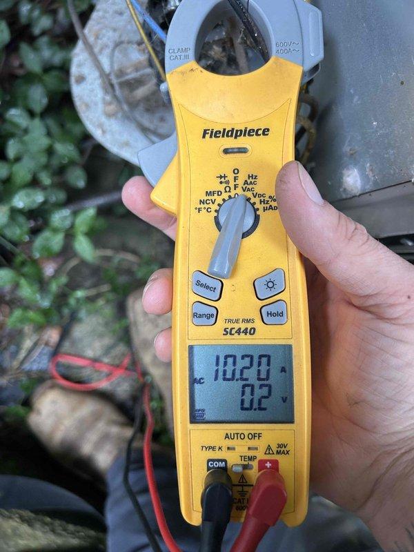 Completed Gold Level prepaid maintenance on dual HVAC system. Performed comprehensive inspection and testing of both air conditioning units and gas furnaces. Measured and recorded electrical readings including voltage at 52V and amperage at 10.20A with 0.2V secondary reading using calibrated testing equipment. Verified proper electrical operation and system performance on both units. All systems operating within manufacturer specifications upon completion of maintenance service.