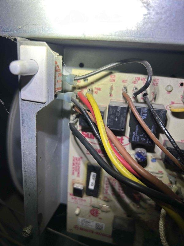 # HVAC Service Completed

Responded to no cooling/no airflow complaint on 15-year-old air conditioning system. Upon arrival, performed diagnostic evaluation of unit and electrical components. Inspected control panel and verified proper electrical connections at contactors, relays, and capacitor. Measured supply air temperature at ductwork, obtaining reading of 41.9°F, confirming system is now producing adequate cooling. Tested all electrical connections and components within control panel for proper operation. System restored to normal cooling operation with proper airflow throughout occupied space.