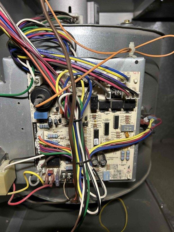 # HVAC Maintenance - Club Single - Comm

Performed comprehensive preventive maintenance on commercial HVAC system consisting of two air conditioning units and two gas furnace units (167-177). Conducted standard Care Plan tune-up procedures including inspection of all electrical control boards, relay systems, and wiring connections. Verified proper operation of control modules with heat sink cooling fins and examined terminal block connections with multi-colored circuit wiring. Inspected circuit board components including relays, capacitors, and low-voltage control circuits. Documented system conditions through photographic evidence showing control board assembly, wiring harnesses, and blower motor components. 

Following completion of maintenance procedures, units experienced operational failure requiring immediate attention. Systems are currently non-functional and flagged as possible recall situation. Customer provides own filtration media. Further diagnostic work and corrective acti