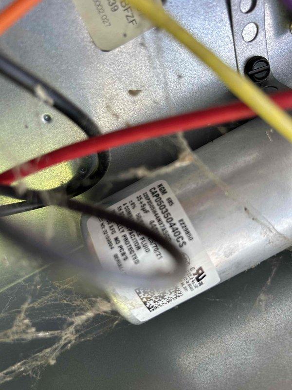 Responded to no cooling complaint on 4-year-old heat pump system with air handler located in crawl space. Customer reported indoor temperature exceeding 80 degrees with weak airflow and no cooling upon returning home from work. Accessed indoor unit through crawl space entry point and performed system diagnostics. Inspected electrical components including capacitor and associated wiring connections. Identified failed capacitor as root cause of cooling failure. Replaced defective capacitor with manufacturer-approved replacement unit, verified proper electrical connections, and tested system operation. System restored to full cooling capacity with normal airflow confirmed at supply registers.