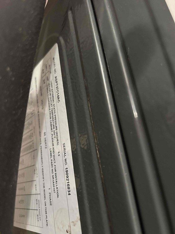 Responded to after hours service call for 8-year-old electric heat pump system not maintaining desired temperature, with indoor conditions at 76 degrees despite thermostat set to 71. Performed diagnostic evaluation of system performance including temperature differential measurements at supply register. Inspected air handler unit and verified equipment model and serial number documentation. System assessed for cooling capacity and operational efficiency to determine cause of inadequate temperature control.