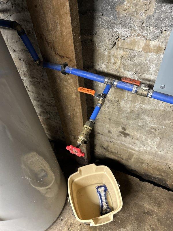 Responded to same-day plumbing service call at 1940s stone residence to address two issues. In basement utility area, diagnosed and repaired leaking faucet with constant drip by replacing worn compression fittings and installing new shutoff valve on PEX water supply line. Tested system for proper operation and verified complete shutoff functionality.

Addressed outdoor fountain circulation problem where hose connection was compromised and water flow inadequate despite recent pump replacement. Inspected three-tiered decorative fountain system, cleared algae buildup from basin areas, verified pump operation, and corrected hose connection fitting to restore proper water circulation throughout all fountain tiers.