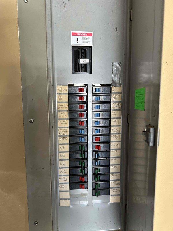 Responded to callback for non-operational HVAC system. Upon arrival, inspected electrical panel and low voltage wiring connections. Previous repair to weed eater-damaged splice had failed due to corroded conductors. Re-cut damaged wire sections, stripped back to clean copper, and installed new weatherproof splice connections with proper insulation. Verified all low voltage circuits at panel showed proper continuity and resistance values. Cycled system through complete heating and cooling operations to confirm reliable startup and normal function. All components operating within manufacturer specifications at time of departure.