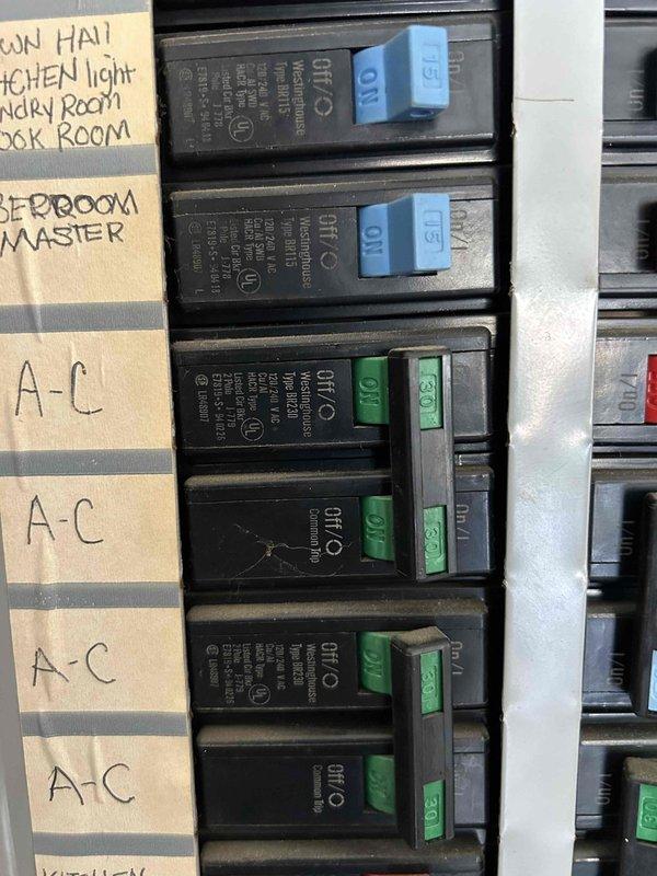 Responded to callback for non-operational HVAC system. Upon arrival, inspected electrical panel and low voltage wiring connections. Previous repair to weed eater-damaged splice had failed due to corroded conductors. Re-cut damaged wire sections, stripped back to clean copper, and installed new weatherproof splice connections with proper insulation. Verified all low voltage circuits at panel showed proper continuity and resistance values. Cycled system through complete heating and cooling operations to confirm reliable startup and normal function. All components operating within manufacturer specifications at time of departure.