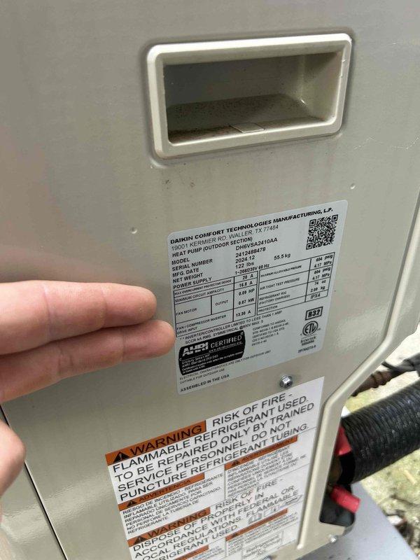 Performed routine maintenance tune-up on two residential heat pump systems—a 3-year-old unit and an 8-year-old unit. Conducted comprehensive inspection of both systems including blower assembly examination, verified manufacturer specifications on Daikin equipment, and confirmed proper operation of all components. Both units found to be in satisfactory working condition with normal dust accumulation noted on blower wheel assembly, requiring no immediate repairs at this time.
