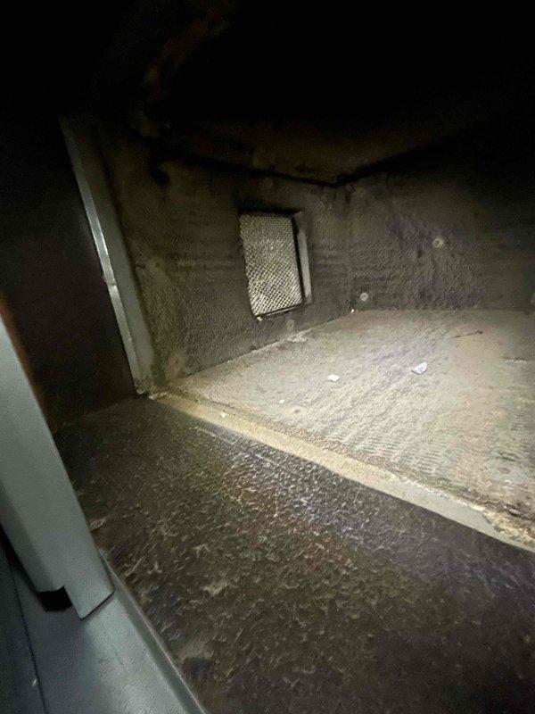 Completed routine maintenance inspection on 1-year-old air conditioning system and 7-year-old furnace located in crawlspace unit #413. Performed comprehensive AC tune-up including system diagnostics, refrigerant level verification, electrical connection inspection, and condenser coil assessment. Replaced air filter as part of seasonal maintenance protocol. Documented significant dust and debris accumulation throughout ductwork and air handler compartment via photographic evidence, indicating need for future duct cleaning services. All mechanical components operating within normal parameters with no immediate repairs required.