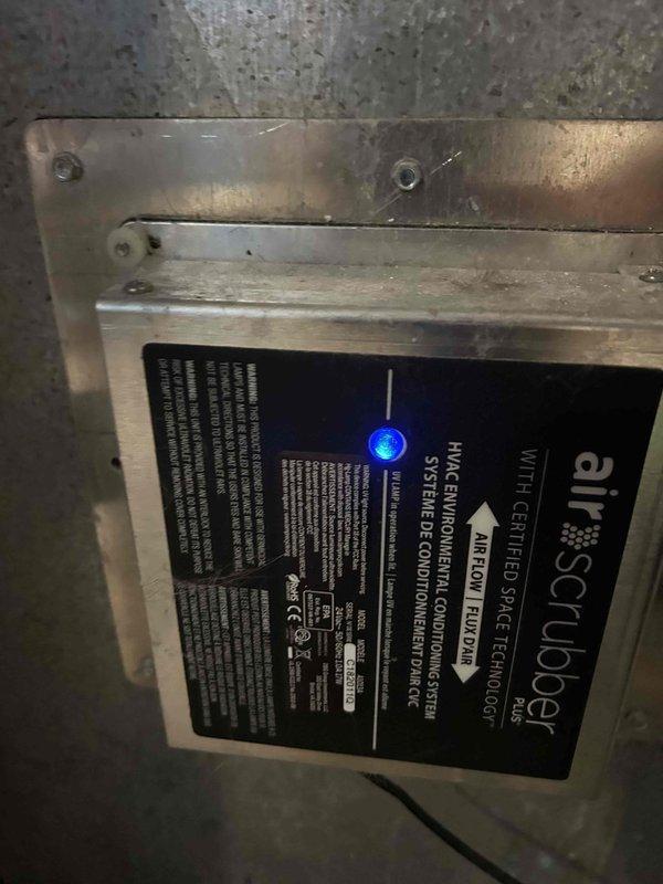 Completed comprehensive care plan tune-up on heat pump and air handler system located in interior closet. Performed standard maintenance protocol including inspection of outdoor disconnect and electrical connections, verified operational status of installed air scrubber system with confirmed LED indicator functionality, and conducted full system evaluation. Customer provided filters for replacement as part of routine maintenance service.