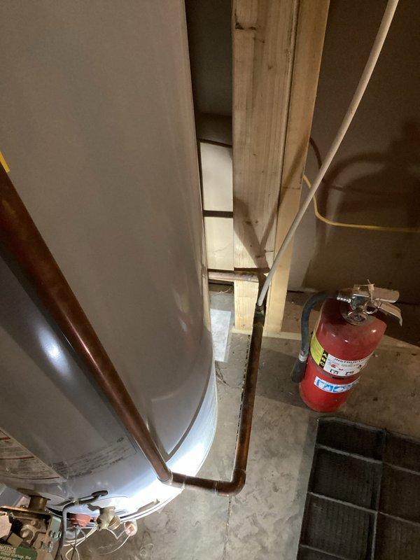 Conducted on-site assessment for replacement of existing 50-gallon tall power vent gas water heater. Evaluated current installation including venting configuration with PVC pipe system routed through attic space, copper supply lines, and gas connections. Documented existing equipment specifications and mechanical room conditions to provide accurate replacement estimate for comparable power vent gas unit.