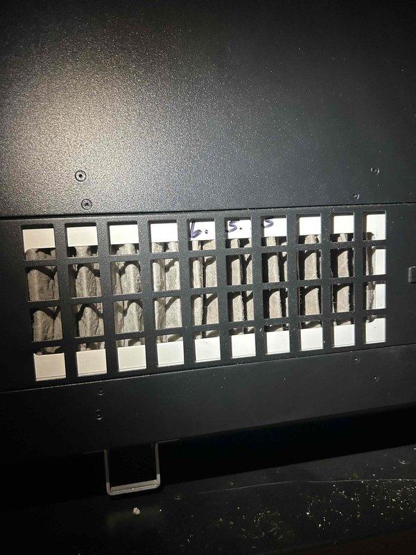 Responded to commercial service call for non-operational rooftop exhaust hood fans. Upon arrival, performed diagnostic inspection of the exhaust fan units and associated ventilation systems. Documented equipment conditions with photographs showing metal panel housings with ventilation grilles and mounting hardware. Assessed electrical connections, motor operation, and control systems to determine root cause of fan failure and provided recommendations for necessary repairs to restore proper exhaust ventilation functionality.