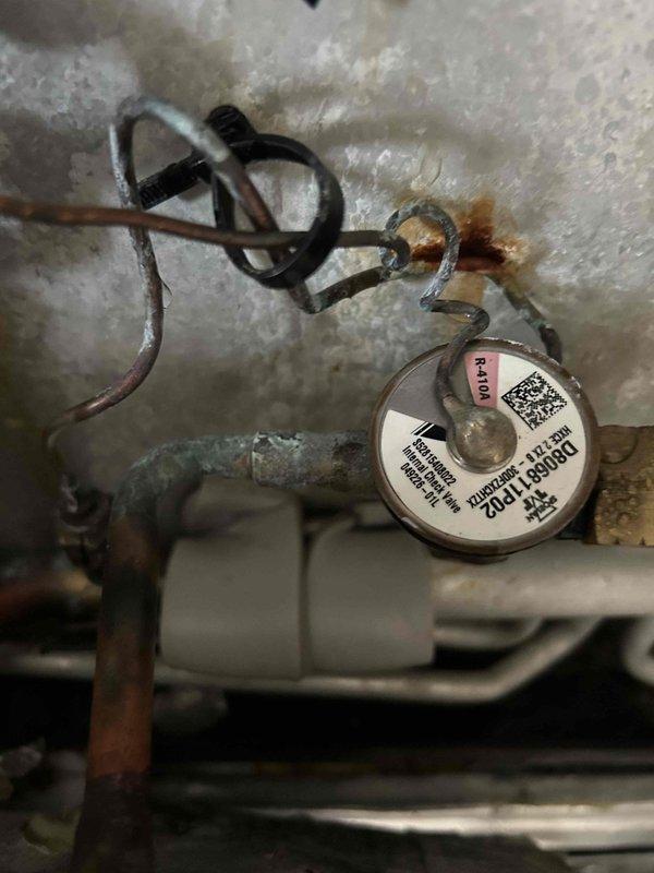 Replaced defective thermostatic expansion valve (TXV) on R410A system under parts warranty coverage. Recovered and recycled refrigerant from system, removed failed TXV from evaporator coil assembly, installed new TXV, evacuated system to proper vacuum levels, and recharged unit with recovered refrigerant. System tested and operating within manufacturer specifications upon completion.