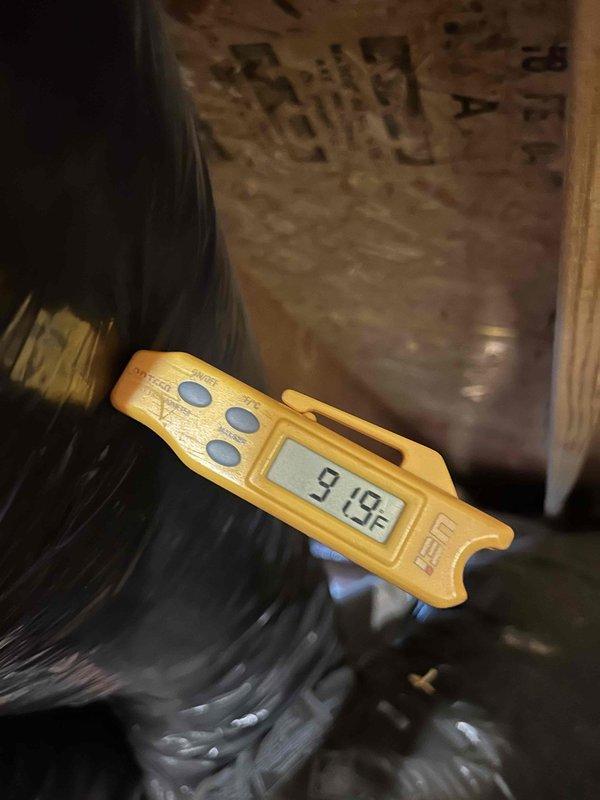 Responded to no-cooling call for 2-year-old residential air conditioning system with complete power loss to control panel. Upon arrival, confirmed total loss of power to unit and black control panel display affecting entire home's cooling capacity. Performed diagnostic temperature measurements of evaporator coil, recording 31.9°F at coil surface, and measured supply air temperature differential of 5.96°F at ductwork to assess system performance once power was restored. Investigated electrical supply, control board connections, and safety circuits to identify cause of power failure. Verified proper refrigerant temperatures and system operation following repairs. System restored to normal operation with appropriate cooling capacity and control panel functionality confirmed.