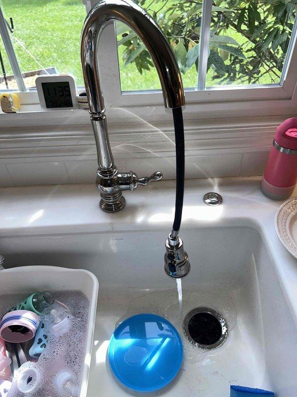 Completed comprehensive plumbing inspection of residential bathroom and kitchen facilities per promotional campaign. Conducted visual assessment of toilet assembly, flush mechanism, water supply lines, and drain system, as well as kitchen sink plumbing including faucet operation, spray assembly, drain connections, and water flow in dual-basin configuration. All fixtures inspected for leaks, proper operation, and potential maintenance concerns, with photographic documentation provided to homeowner.