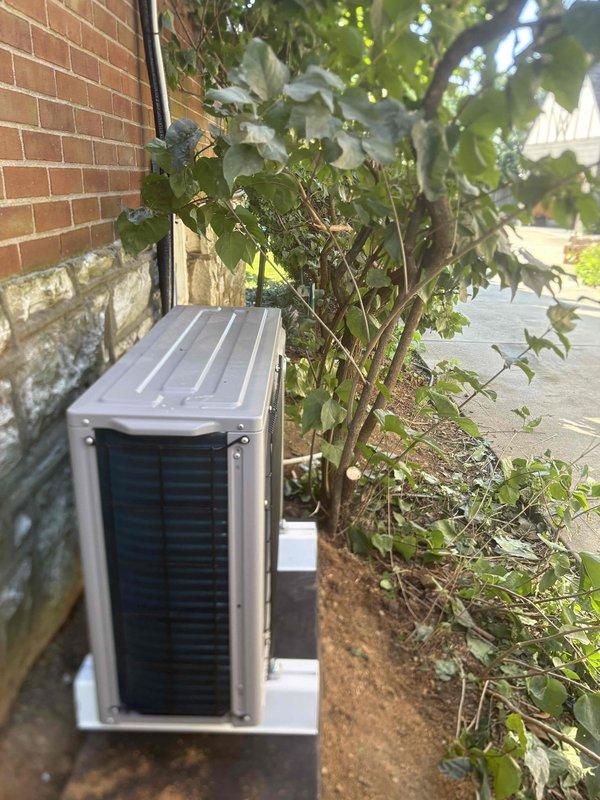 Completed full installation of Friedrich 12K BTU ductless mini-split system including FPHSR12A3D outdoor condensing unit and FAHFW12A3D indoor wall-mounted air handler. Installed refrigerant line set with line hide concealment, mounted outdoor unit on wall bracket with proper clearances, and ran new dedicated 220V 20-amp electrical circuit with disconnect box, whip kit, and appropriate breaker. System was pressure tested, evacuated to proper micron levels, charged with refrigerant per manufacturer specifications, and tested for proper operation. All work completed to code with applicable permits obtained, and one-year care maintenance plan activated.